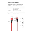 Miniatyrbilde 4 av 5: 2-pak USB-C 2m 3-i-1 magnetisk ladekabel 60W hurtig lading