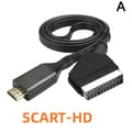 Bærbar HDMI til SCART Konverterkabel Video Audio Adapter Ledning Til {FW} SCART HD