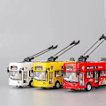 Miniatyrbillede 3 af 5: 1:50 Legering Bus Model London Enkelt Sporvognsbus Køretøjer Billede Legetøj med Lys & Lyd Samlinger
