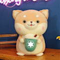 Pikkukuva 1 / 5: 9 Tuuman Koiran Plushie Täytetty - Kawaii Söpö Kupla Teemäinen Maitotee Nuken Leikkikalu Lahjat Pojille Ja Tytöille - HarmaaKeltainen