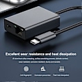 Pikkukuva 3 / 5: 1000Mbps Type-C - RJ45 Internet-kaapeli Verkkokortti USB Type-C Ethernet-adapteriin Tukee PD-latausta (W)