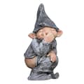 Bajsande dvärg miniatyrstaty rolig harts-tomte verklighetstrogen galen present (w)