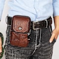 Miniatyrbild 4 av 5: Mobilväska i Läder för Män Multifunktionell Messenger Bag