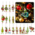 Miniatyrbilde 3 av 3: God Jul Grinch Dekorasjon Juletre Hengende Dekor Karakter Anheng Selger Bra, 10 stk