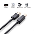 Miniatyrbillede 4 af 4: INECK 1,8 m USB Printerkabel AB Sort til alle HP printere inklusive Deskjet Photosmart LaserJet Officejet Inkjet Farve (W)