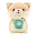 Pikkukuva 2 / 5: 9 Tuuman Koiran Plushie Täytetty - Kawaii Söpö Kupla Teemäinen Maitotee Nuken Leikkikalu Lahjat Pojille Ja Tytöille - HarmaaKeltainen