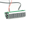 Miniatyrbillede 4 af 5: Termometer Voltmeter Bil 12V 3 i 1 Måler Elektronisk Ur LED Digital Display [FW] Green