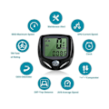 Miniatyrbillede 3 af 5: Trådløs vandtæt cykelcomputer med magnetsensor, digitalt speedometer, multifunktionel cykelcomputer (W)