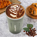 Miniatyrbild 5 av 5: Resemugg, Isolerad Kaffekopp med Läcksäkert Lock - Återanvändbara Kaffekoppar för Resor - Bilkaffekopp - Termosmugg i Rostfritt Stål, 380ml (Grön) (W)