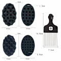 Miniatyrbilde 2 av 5: Magic Curl Svamp Twist Svamp Dobbeltsidig Hårrulle Svamp Hår Svamp Twist Curl Svamp Magic Hårflette Spiraler Dreadlock Curl Børste 2 Stykker