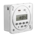 Pikkukuva 1 / 5: CN101A SPST-kytkin ohjelmoitavalla ajastimella ja LCD-digitaalinäytöllä 12V DC 16A valkoinen vedenpitävällä suojuksella (W)