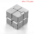 Miniatyrbillede 1 af 5: Premium Metal Infinity Cube Bærbar Stressbold Sort (W)