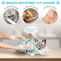Miniatyrbild 2 av 5: Katt Duschnätväska Katt Grooming Badväska Justerbar Katt Tvättsväska Multifunktionell Katt Begränsningsväska Förhindra Bita [DB]