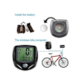 Miniatyrbillede 5 af 5: Trådløs vandtæt cykelcomputer med magnetsensor, digitalt speedometer, multifunktionel cykelcomputer (W)