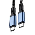 Miniatyrbild 2 av 5: USB 3.2 Type-C nylonflätad datakabel 20 Gbps 0,5 m