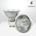 Miniatyrbillede 4 af 5: GU10 halogenpærer 35W dæmpbare, 220V GU10 halogen spotlight 2 ben, 400 LM, 2800K varm med (3 stk., hvid) (W)