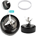 Miniatyrbilde 3 av 5: Ad-7 Fins Ekstraktorblad for Ninja Blender med 2 Tetningsringer for Auto IQ Bl486 Bl642 N102 Bl68 (W)
