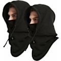 Miniatyrbillede 1 af 5: 2 stk. Dobbelt Lag Tyk Balaclava, Tyk Fleece Hue, Vindtæt og Varm Hætte, Skimaske, Halsedisse til Mænd og Kvinder (W)
