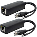Pikkukuva 1 / 4: 2-pakkaus Gigabit PoE -jakaja, 48 V - 5 V 2,4 A Micro USB Ethernet -sovitin, toimii Raspberry Pi 3B+:n, IP-kameran ja muiden kanssa