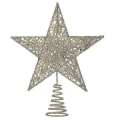 Miniatyrbillede 1 af 4: Julestjerne Trætop - Guld Glitter Metal Hul Træstjerne - Til Almindelig Størrelse Juletræ 20CM