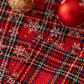Miniatyrbilde 5 av 5: Juleduk Snøfnugg Rutete Duk Julebordmatte Rektangulær Festival Duk Julekjøkken Hjemmeinnredning Style A 140X300cm