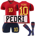 Pikkukuva 1 / 4: 22-23 Espanjan koti punainen nro 9 Garvey nro 7 Morata 10 Pedri MM-jalkapalloasu NO.10 PEDRI 28