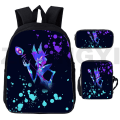 Pikkukuva 5 / 5: Cartoon Hazbin -reppu, miesten urheilukoululaukku, 3 osaa Hazbin2 3 Pcs Set 12 inch