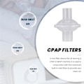 Miniatyrbillede 2 af 5: Viral In-Line Udgangsfilter Kompatibelt med Resmed, Dreamstation CPAP/BiPAP Maskine, 12 Stk.