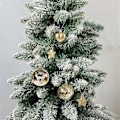 Miniatyrbilde 5 av 5: For Familie Juledekorasjonssett: 52 Hengende Ornamenter, Plastkuler, Femspissede Stjerner, Malt Jul