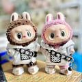Pikkukuva 3 / 5: 17 cm:n minipehmolelun vaatteet asusteet Korealaisille Kpop Exo Labubu -idolinukeille katupoikavaatteet lahjaksi Gray