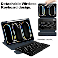 Pikkukuva 3 / 5: Yhteensopiva iPad Pro 11 (2024) Kotelo Nahka+Akryyli Jalustallinen Tablettisuoja Bluetooth-näppäimistöllä DarkBlue