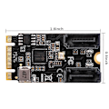 Miniatyrbilde 5 av 5: M2 PCIE NVMe SATA6G 2 Port SATA III 6Gb/S M.2 22X42 M Key og B Key Kontroller Adapterkort JMB582