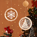 Miniatyrbilde 3 av 4: Juledekorasjonslys med LED, Julelys til rom, Vindushagedekorasjon Modelllys 22cm (elg)