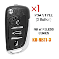 Miniatyrbillede 2 af 5: KEYDIY NB11 Fjernbetjening Bilnøgle Universal 3 Knapper til Style for KD900/-X2 MINI/ -MAX Programmer