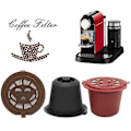 Miniatyrbild 3 av 4: 6 st Kompatibla Med Nespresso Återfyllningsbara Återanvändbara Kaffekapslar Kaffefilter Kopp Kaffe-espressomaskin