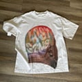Miniatyrbilde 4 av 5: Kortermet T-skjorte for menn og kvinner sommer ren bomull retro rund hals halv topp Black XL