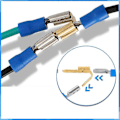 Miniatyrbillede 2 af 4: 25 stk. Piggyback spadestik, 3-vejs adapter dobbelt han til enkelt hun messing hurtigkoblingsstik