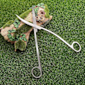 Miniatyrbillede 4 af 4: Akvariesaks med buet hoved til akvarieplanter 24 cm