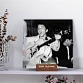 Miniatyrbillede 5 af 5: Vinylpladeholder i træ - Bordplade 'Afspiller nu' albumcoverholder - Enkelt CD-stativ LP-displayhylde