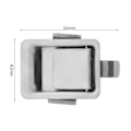 Miniatyrbilde 2 av 5: Innfelt Lås i Rustfritt Stål Mini Flush Mount Paddle Håndtak Lås for RV/Camper/Tilhenger/Ca