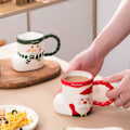 Miniatyrbilde 5 av 5: Julenissekrus Julekaffekrus Søt Kaffe Te Melkekopp Nisseformet Vannkopp Høytidsfestlig Gave 360ml