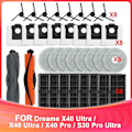 Pikkukuva 1 / 5: X40 Ultra / X40 Ultra Complete / X40 Pro / S30 Pro Ultra -imurin osat, pääharja, sivuharja, suodatin