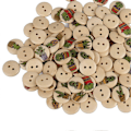 Miniatyrbilde 1 av 5: 100 stk Blandet Trykk Treknapper 2 Hull Runde Dekorative Treknapper for Søm Håndverk Trefarge Kaktus