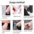 Pikkukuva 4 / 5: Tekokynnet - Akryylikynnet 500 kpl Täyspeittävät Tekokynnet 10 Kokoa Stiletto-kynnet Kotelolla DIY-kynsitaiteeseen Long pointed Natural