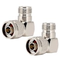 Miniatyrbillede 4 af 5: 2 stk. N Han til N Hun Albue Adapter RF Koaksial Adapter Konnektor Kompatibel med Radio Antenne-YM