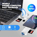 Pikkukuva 3 / 5: OTG SD TF Type C Micro-SD -kortinlukija Type C - USB OTG -sovitin B