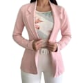 Pikkukuva 1 / 2: Naisten Slim Bleiseri Työjakku Muodollinen Pukutakki Pink M