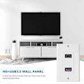 Pikkukuva 4 / 5: 1x 2-portinen HDMI+USB 3.0 -seinäpaneelin pistorasia, valkoinen