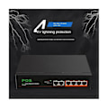 Miniatyrbillede 3 af 5: 6 Porte POE Switch 4-PoE+2 UP-Link 100Mbps Hurtigt Ethernet Netværk Home Network Hub Adapter Serie Po