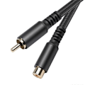 Miniatyrbillede 5 af 5: RCA Forlængerkabel RCA Audio Video Kabel RCA Han til Hun Ledning til Højttaler, Subwoofer, Kamera, H